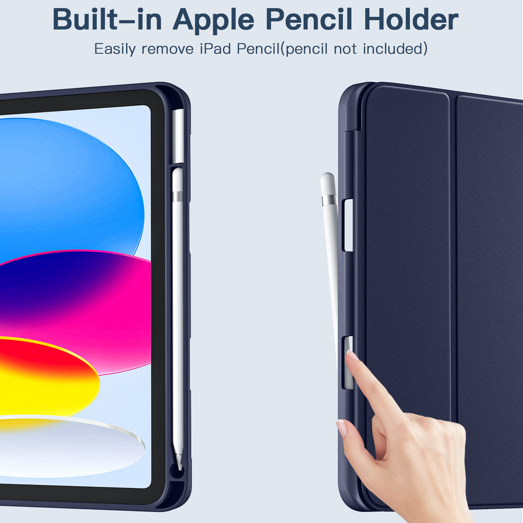 GEAK Compatible with Apple iPad A16 Case & iPad 10th 11th Generation Case Cover 11 inch with Pencil Holder
