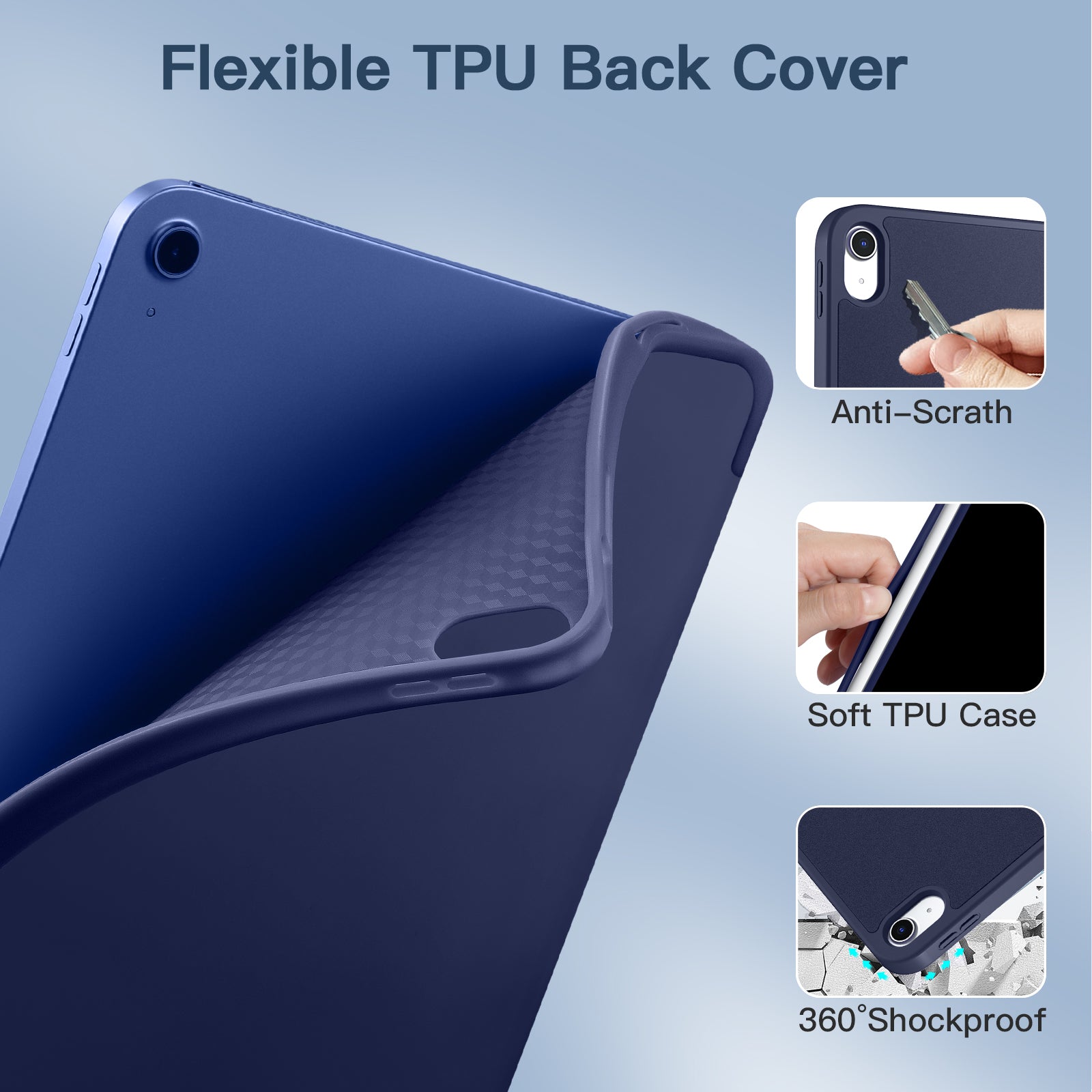 GEAK Compatible with Apple iPad A16 Case & iPad 10th 11th Generation Case Cover 11 inch with Pencil Holder