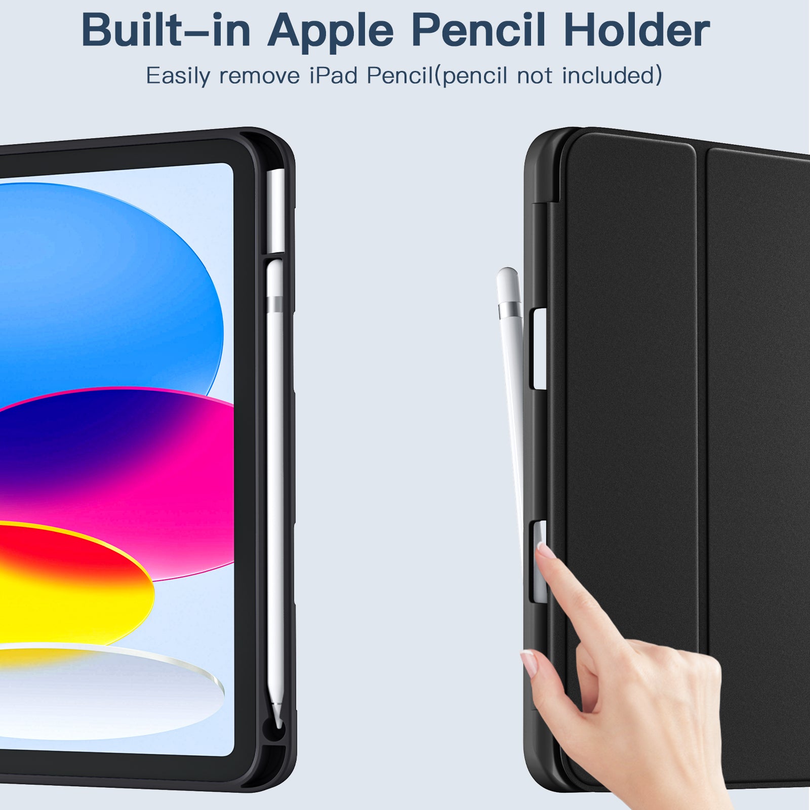 GEAK Compatible with Apple iPad A16 Case & iPad 10th 11th Generation Case Cover 11 inch with Pencil Holder