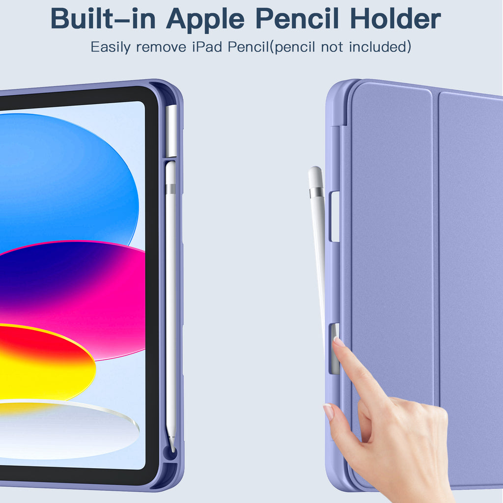 GEAK Compatible with Apple iPad A16 Case & iPad 10th 11th Generation Case Cover 11 inch with Pencil Holder