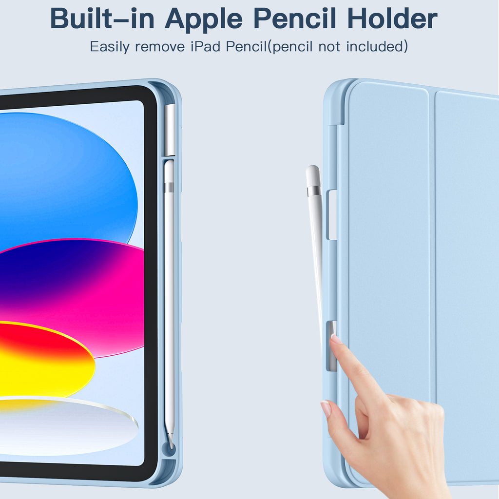 GEAK Compatible with Apple iPad A16 Case & iPad 10th 11th Generation Case Cover 11 inch with Pencil Holder