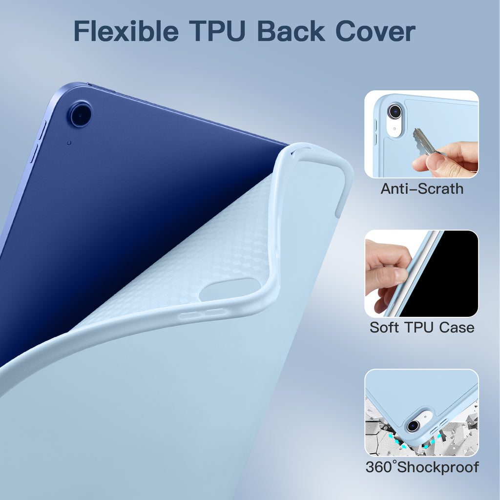 GEAK Compatible with Apple iPad A16 11th Generation 11 inch Case & iPad 10th Generation Case Cover with Pencil Holder