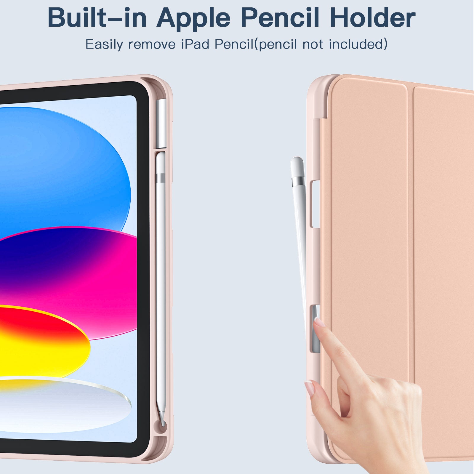 GEAK Compatible with Apple iPad A16 Case & iPad 10th 11th Generation Case Cover 11 inch with Pencil Holder