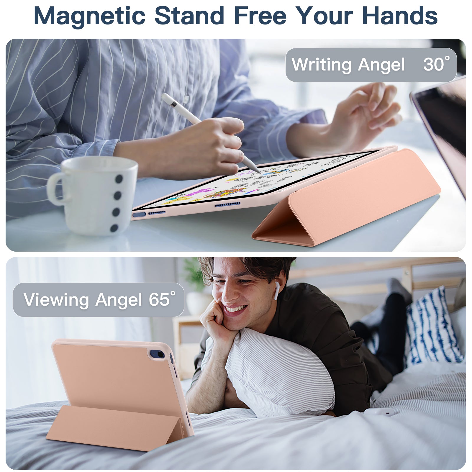 GEAK Compatible with Apple iPad A16 Case & iPad 10th 11th Generation Case Cover 11 inch with Pencil Holder