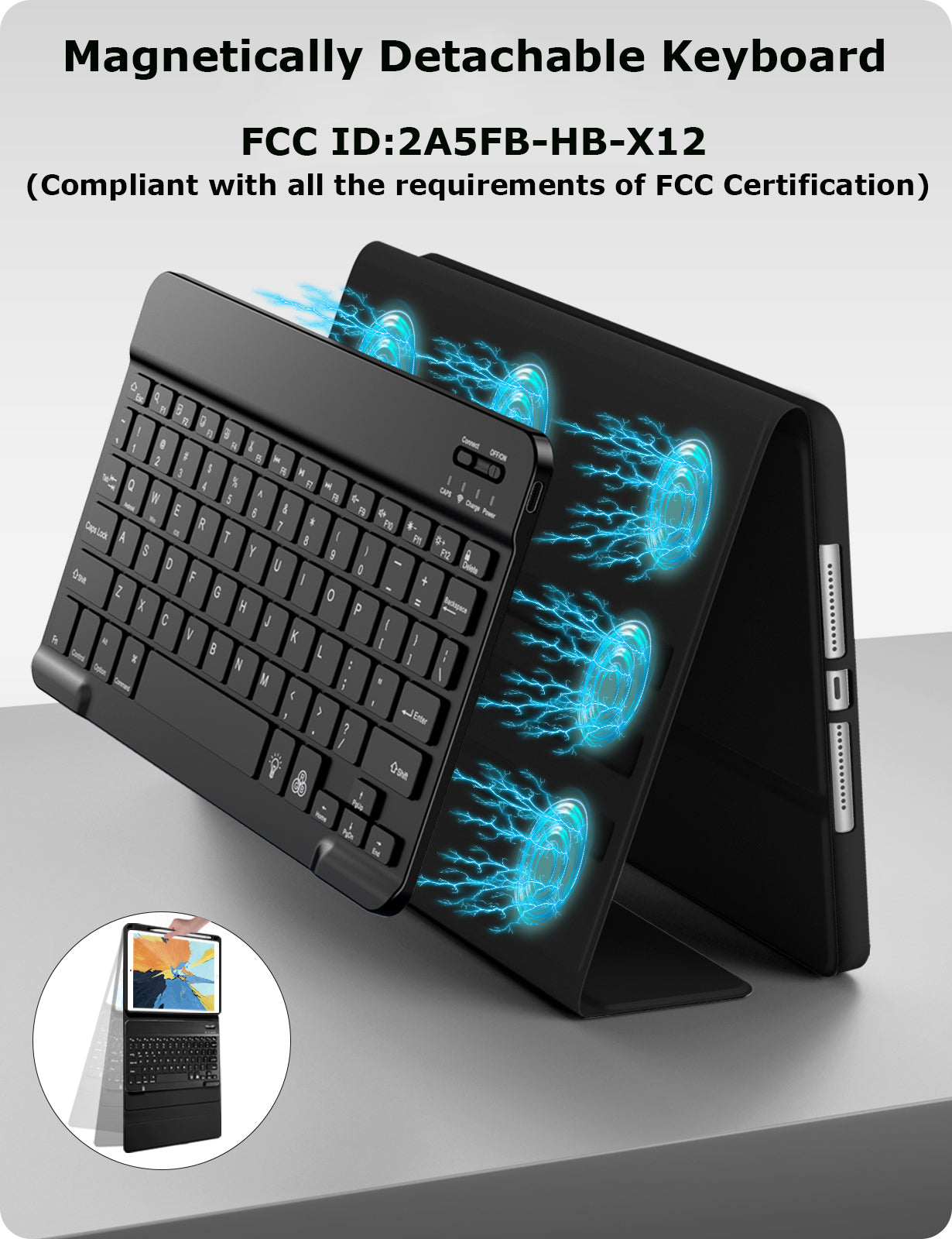 GEAK Compatible with Apple iPad 9th 8th 7th Generation Case with Keyboard 10.2 inch 7 Color Backlight Keyboard Case Cover with Pencil Holder for iPad Air 3rd Generation & iPad Pro 10.5 inch