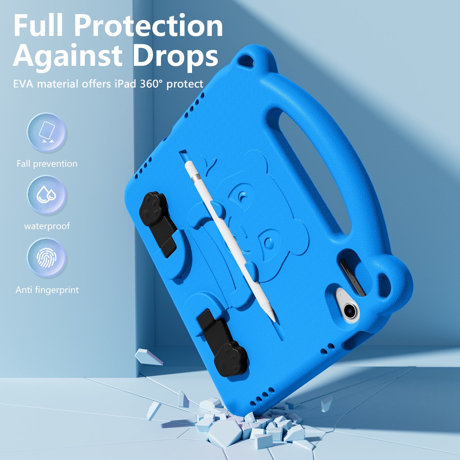 GEAK Kids Case Compatible With iPad 10th Generation Case & iPad (A16) 11th Generation Case, with Shoulder Strap