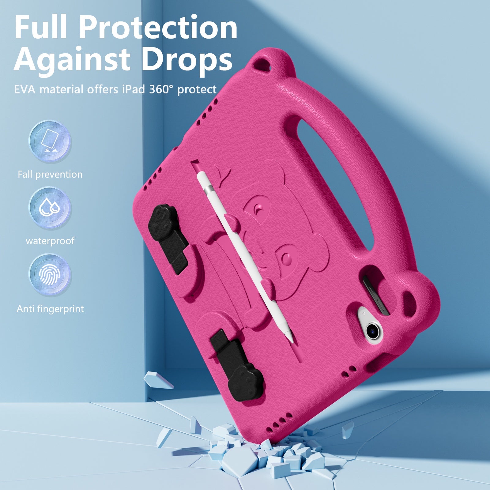 GEAK Kids Case Compatible With iPad 10th Generation Case & iPad (A16) 11th Generation Case, with Shoulder Strap