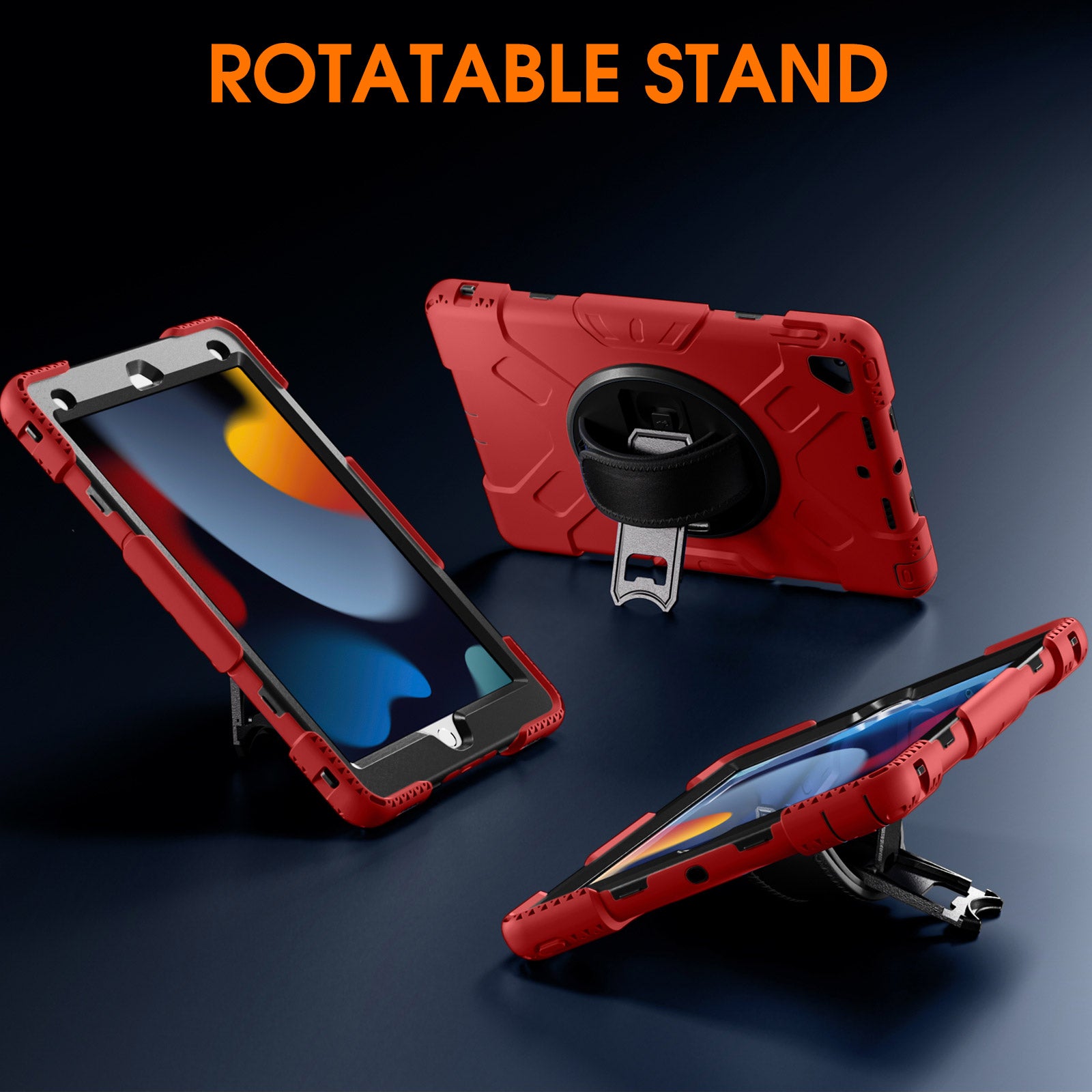 GEAK Compatible with Apple iPad 9th/8th/7th Generation 10.2 inch Case Cover with Screen Protector