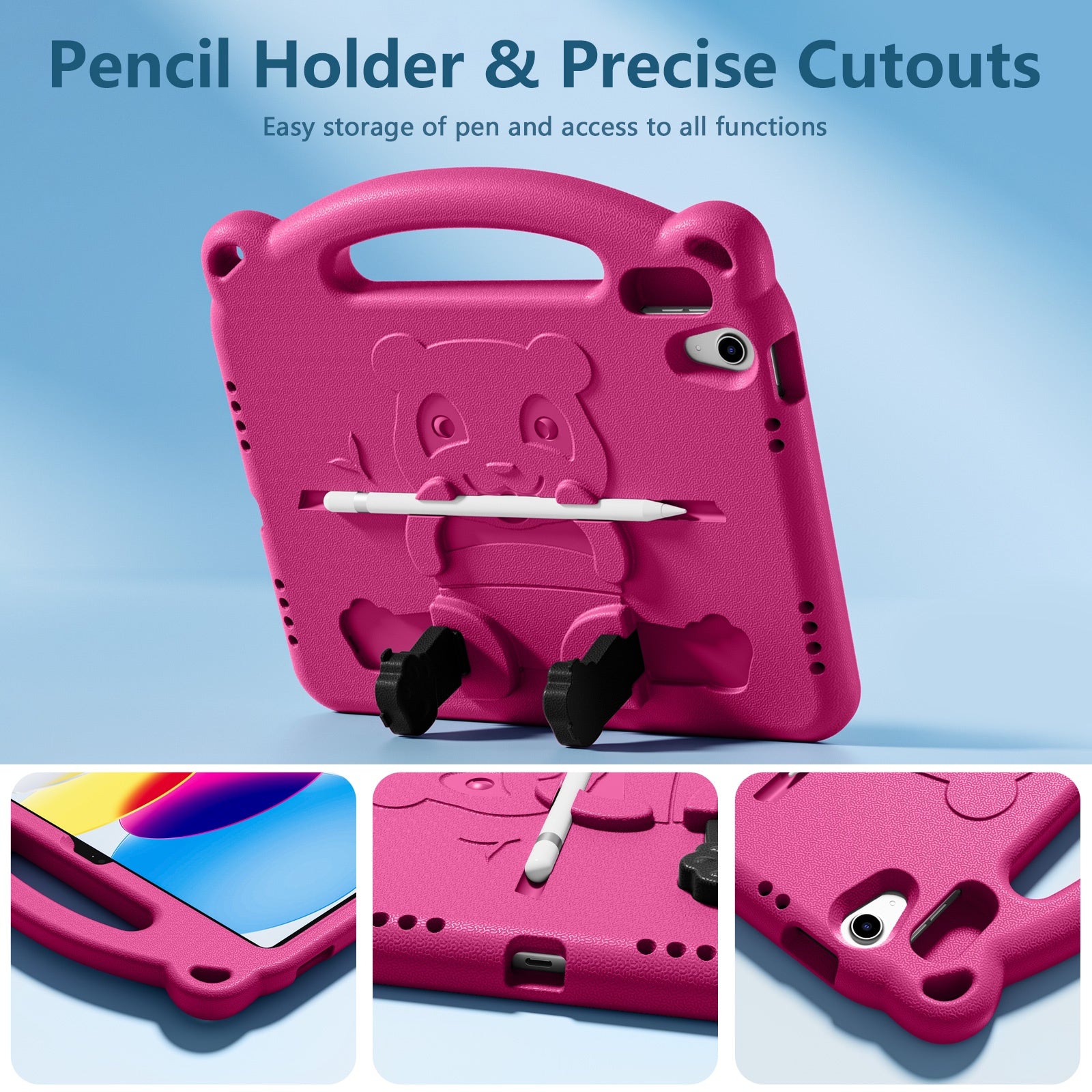 GEAK Kids Case Compatible With iPad 10th Generation Case & iPad (A16) 11th Generation Case, with Shoulder Strap