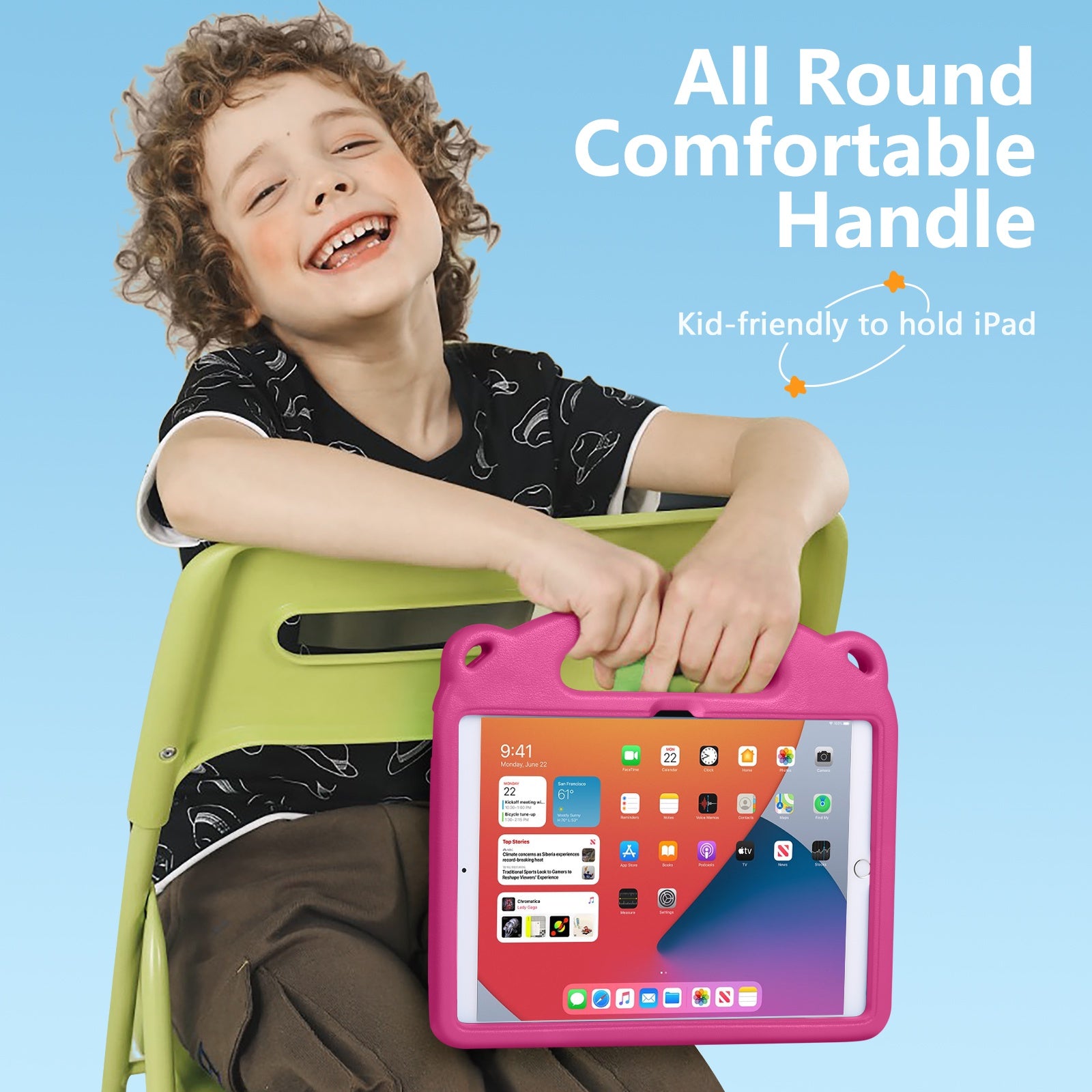 GEAK Kids Case Compatible With iPad 10th Generation Case & iPad (A16) 11th Generation Case, with Shoulder Strap